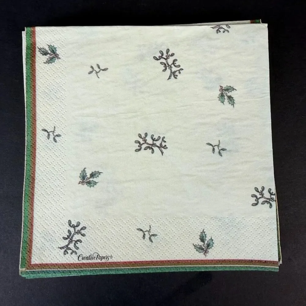 Lot of New & Open Spode Christmas Tree Paper Napkins-Beverage, Luncheon, Dinner